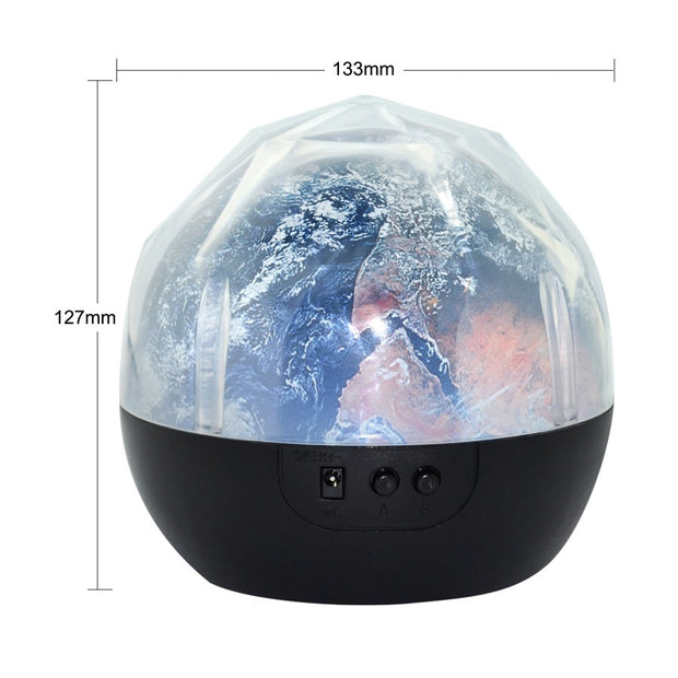 Starry Sky Earth Rotate Projector LED Night Light USB AA Battery Powered LED Night Lamp Novelty Baby Light